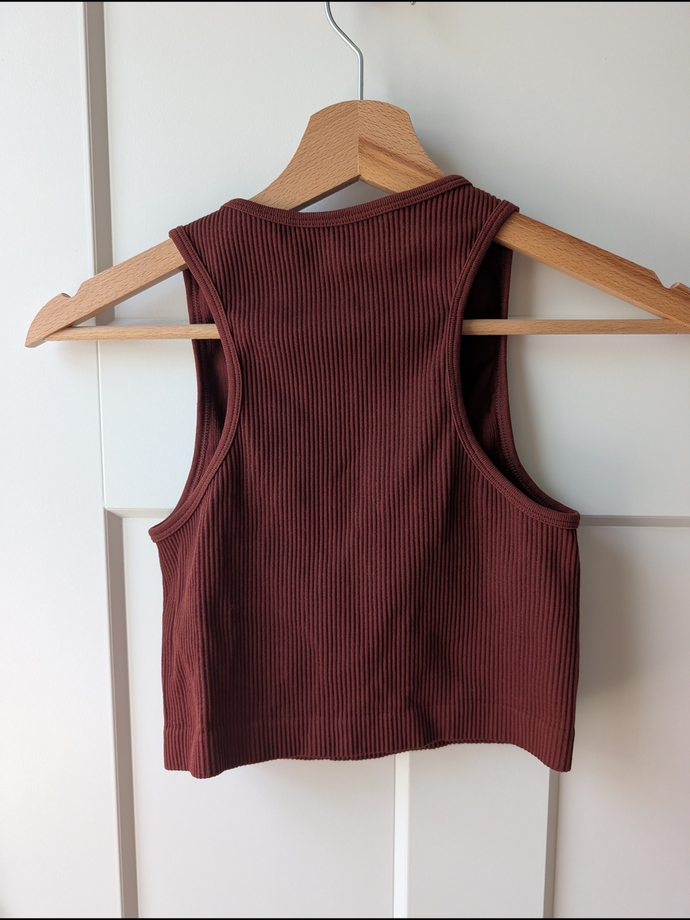 Source Unknown Ribbed Crop Tank - Deep Brown - Picture 2 of 3